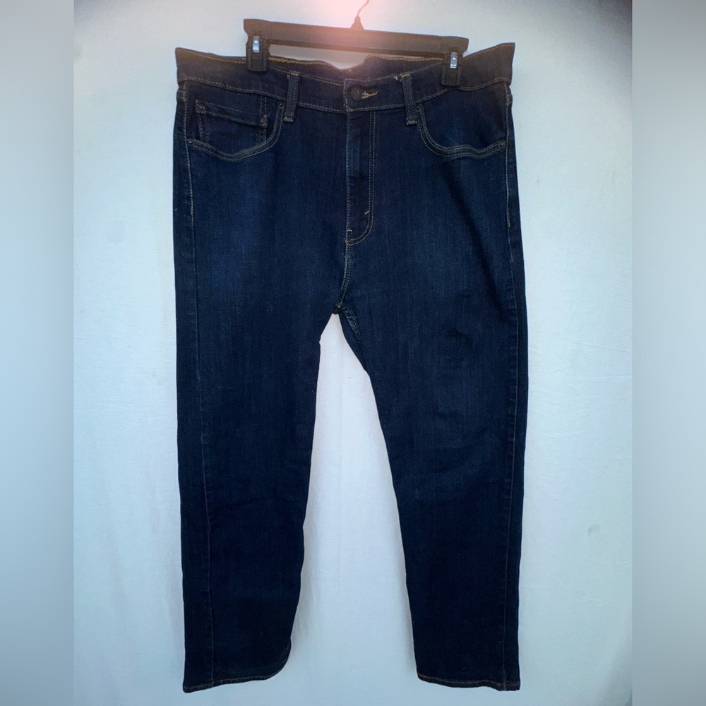 Levi's 502 Blue Straight Jeans Classic Indigo Denim #A1 - Picture 2 of 9